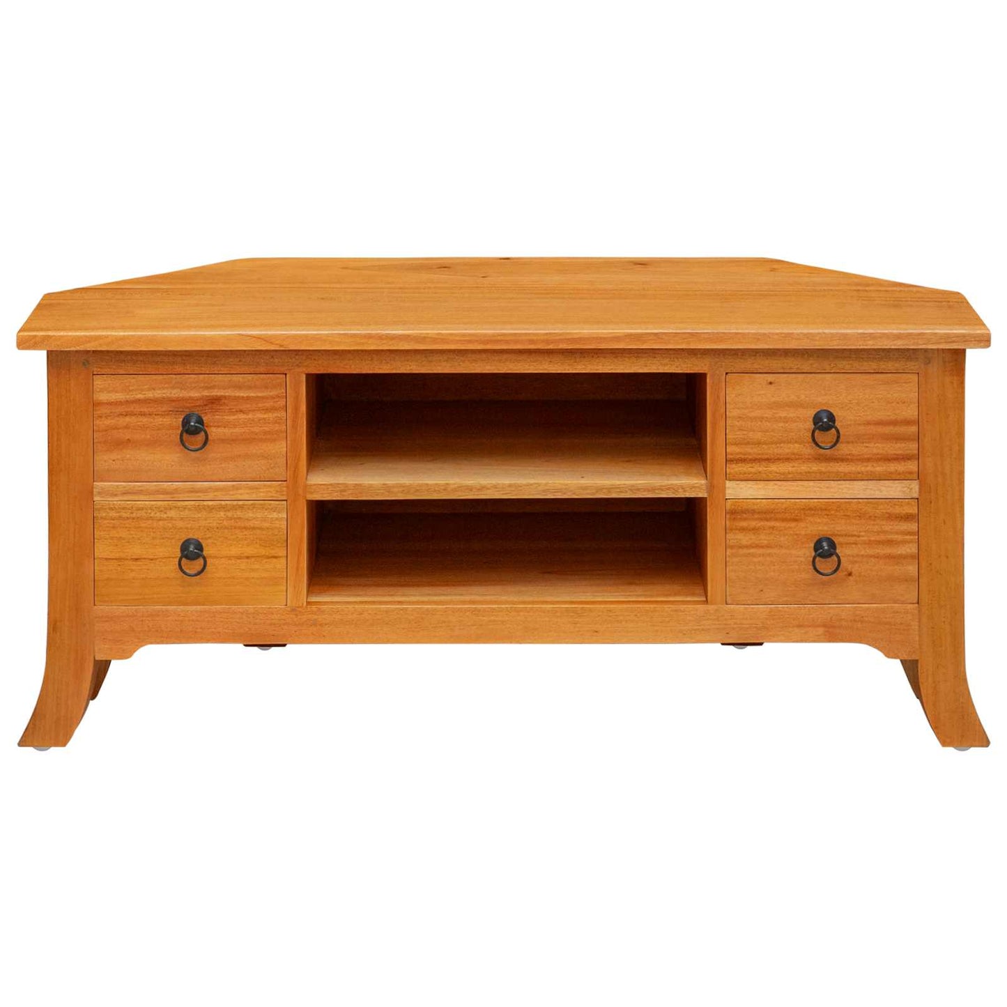 vidaXL Ντουλάπι TV Φυσικό 100 x 40,5 x 46 εκ. Στερεό ξύλο Μαόνι