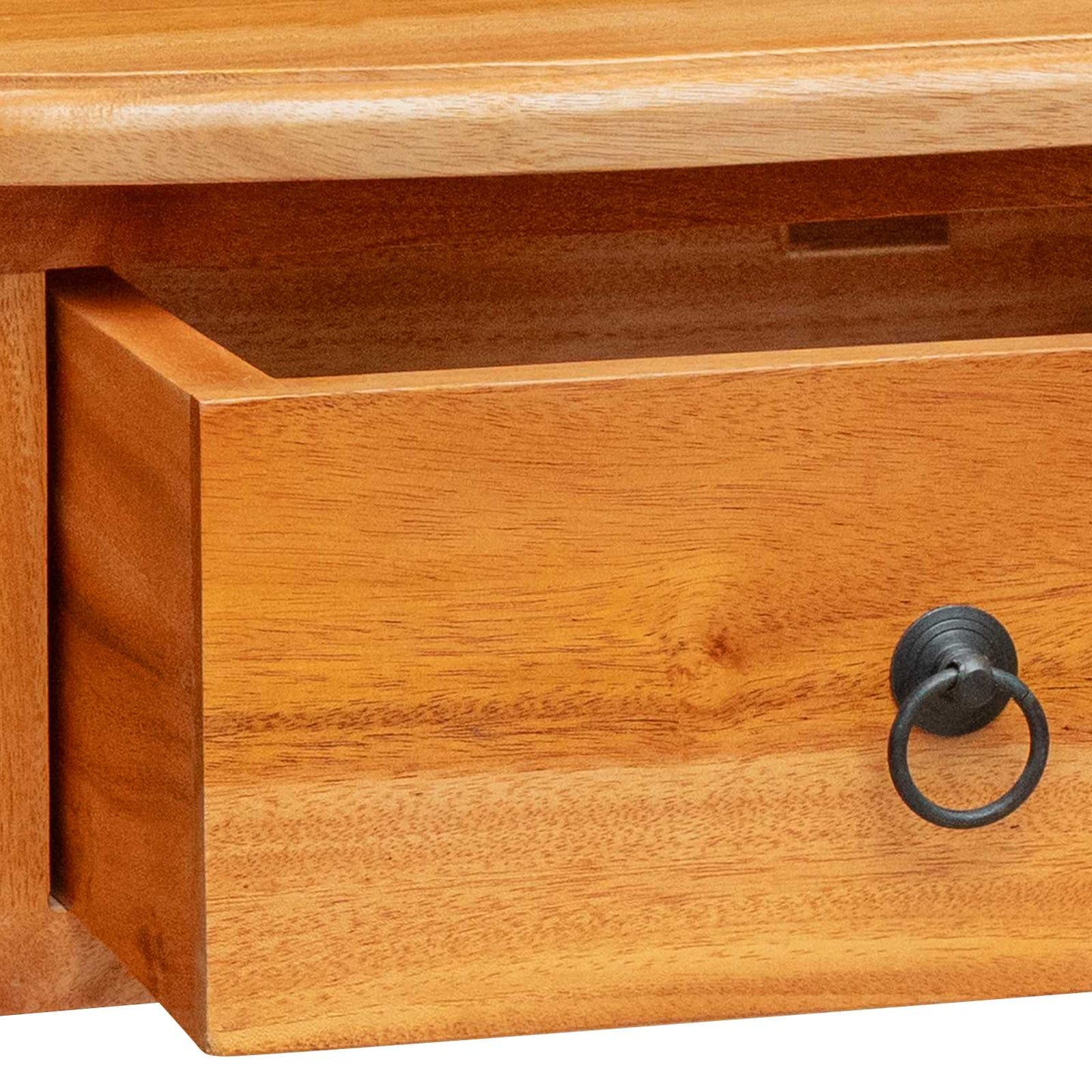 vidaXL Τραπέζι κονσόλας Φυσικό 50,5 x 30 x 75,5 εκ. Στερεό ξύλο Μαόνι