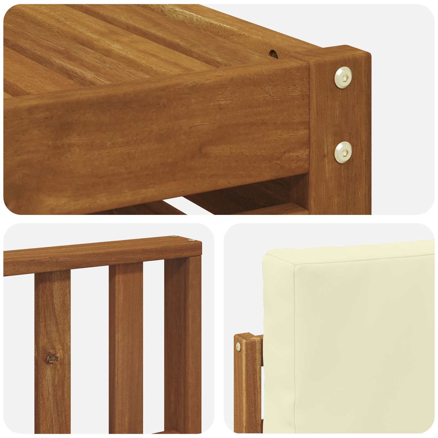 vidaXL Σειρά Καναπέ Εξωτερικού με μαξιλάρι 8 pcs Φυσικό και Κρέμα