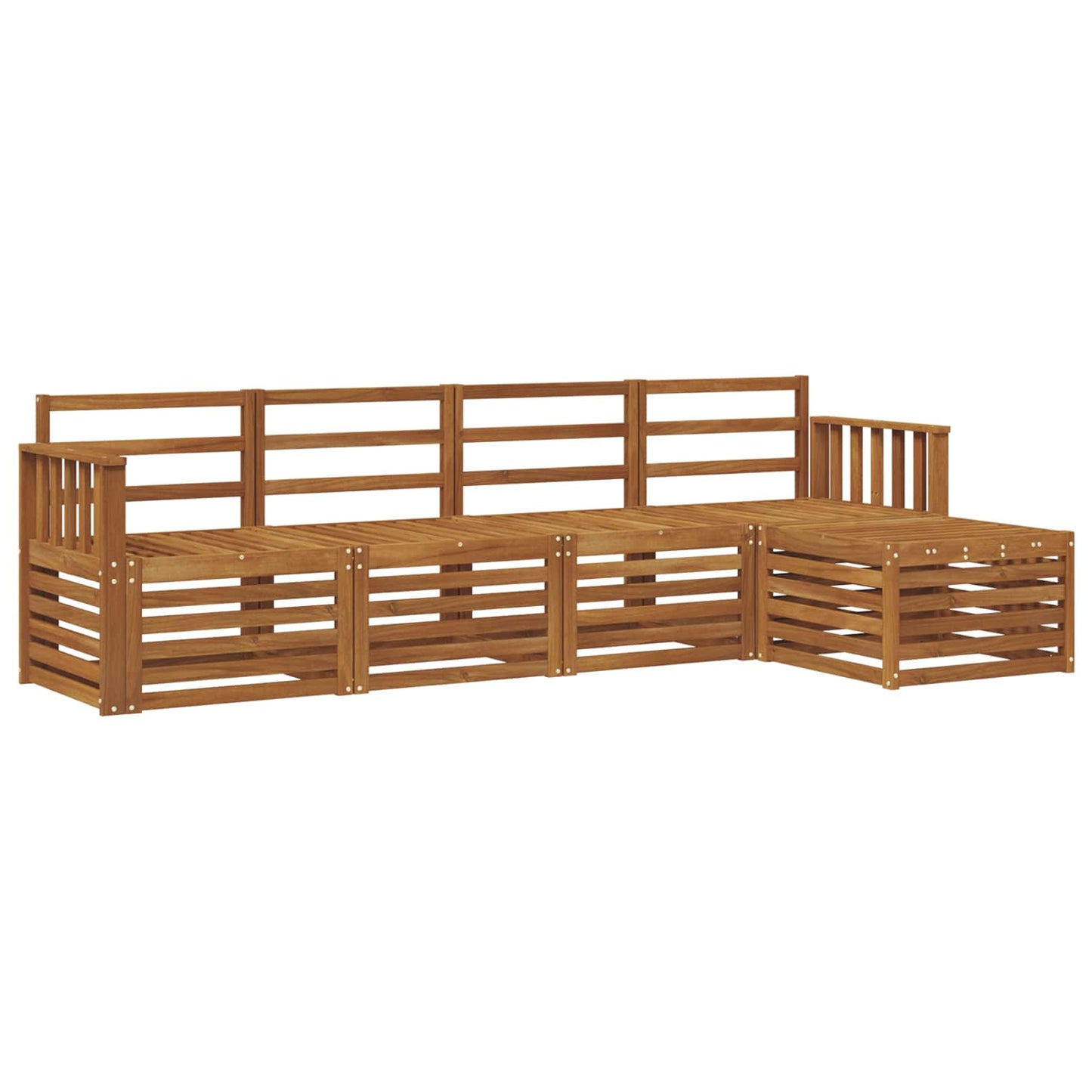 vidaXL Σετ Καναπέ 5 pcs Φυσικό Στερεό Ξύλο Ακακίας