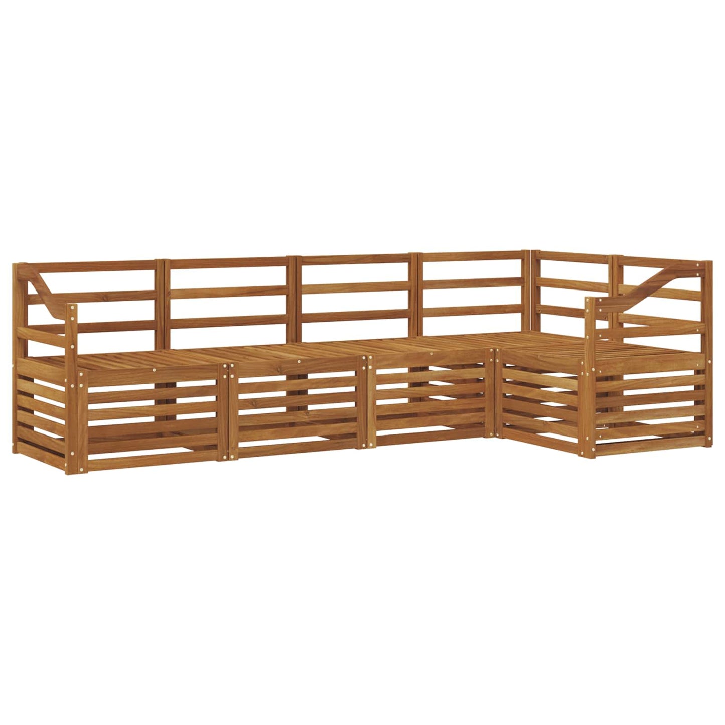 vidaXL Σαλονάκι Γωνιακού Καναπέ 5 pcs Φυσικό