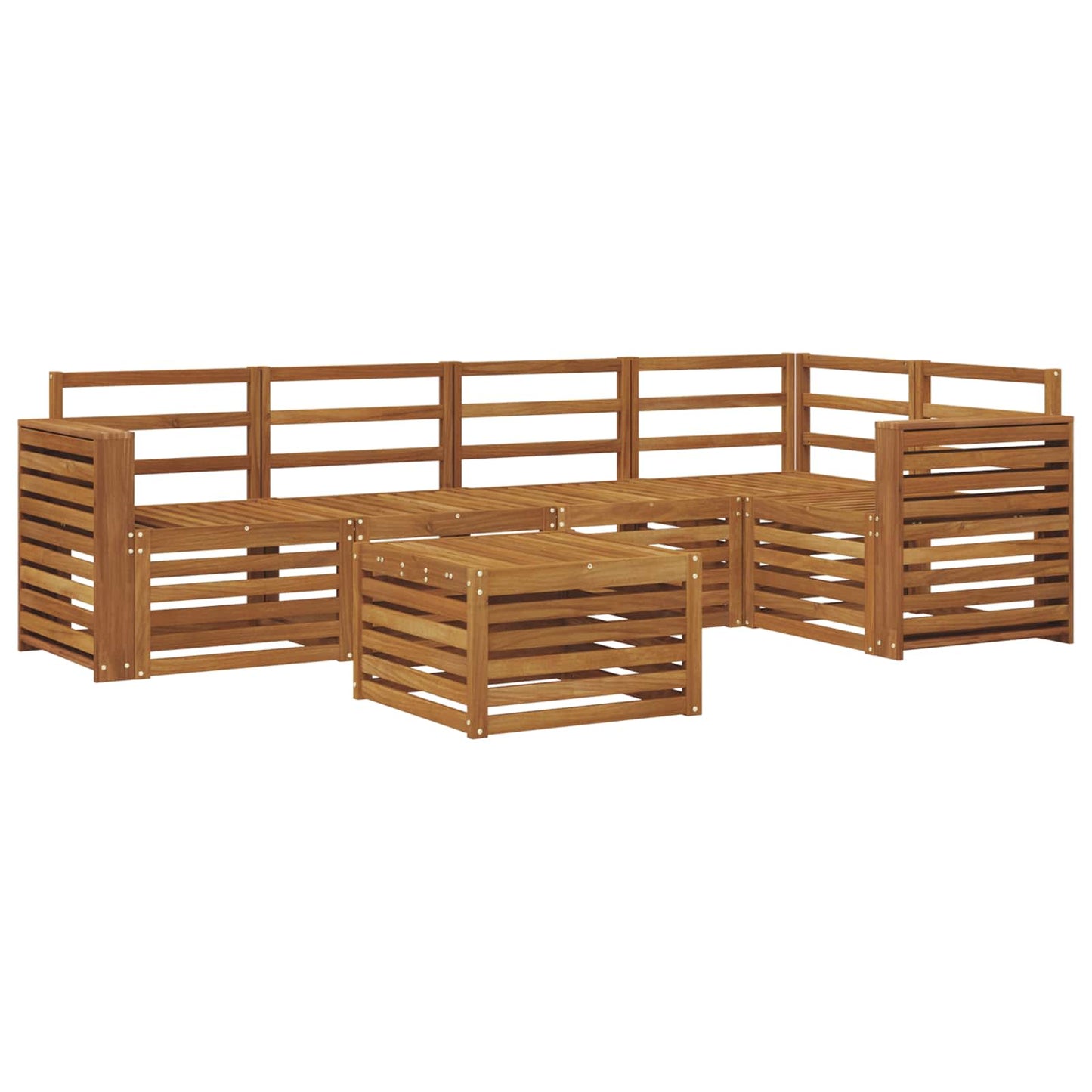 vidaXL Σαλονάκι Γωνιακού Καναπέ 6 pcs Φυσικό