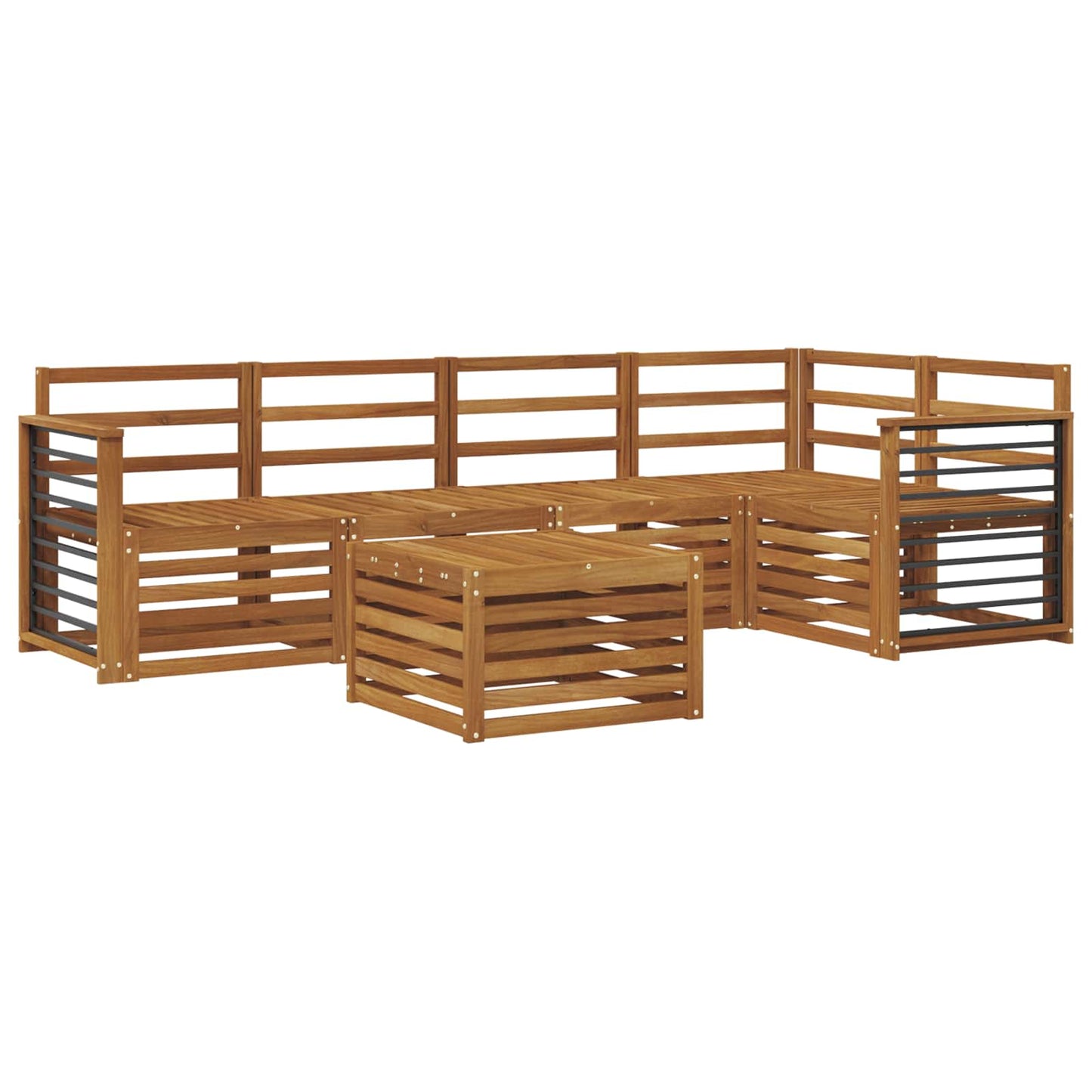 vidaXL Σαλονάκι Γωνιακού Καναπέ 6 pcs Φυσικό