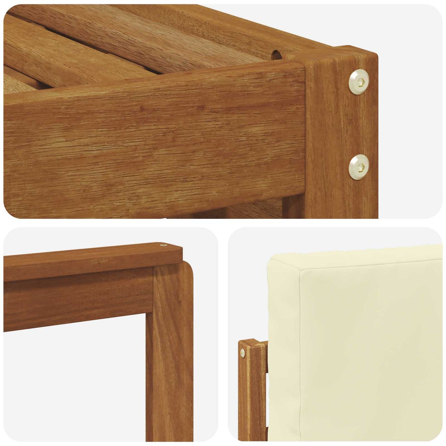 vidaXL Σειρά Καναπέ Εξωτερικού με μαξιλάρι 8 pcs Φυσικό και Κρέμα