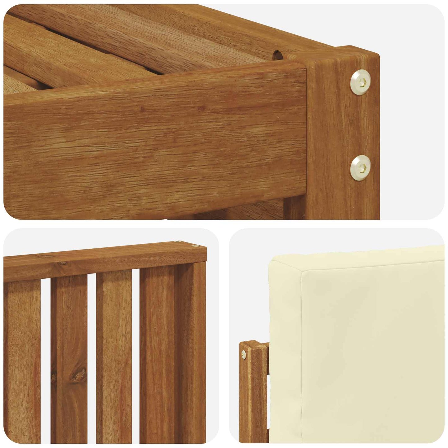vidaXL Σειρά Καναπέ Εξωτερικού με μαξιλάρι 8 pcs Φυσικό και Κρέμα