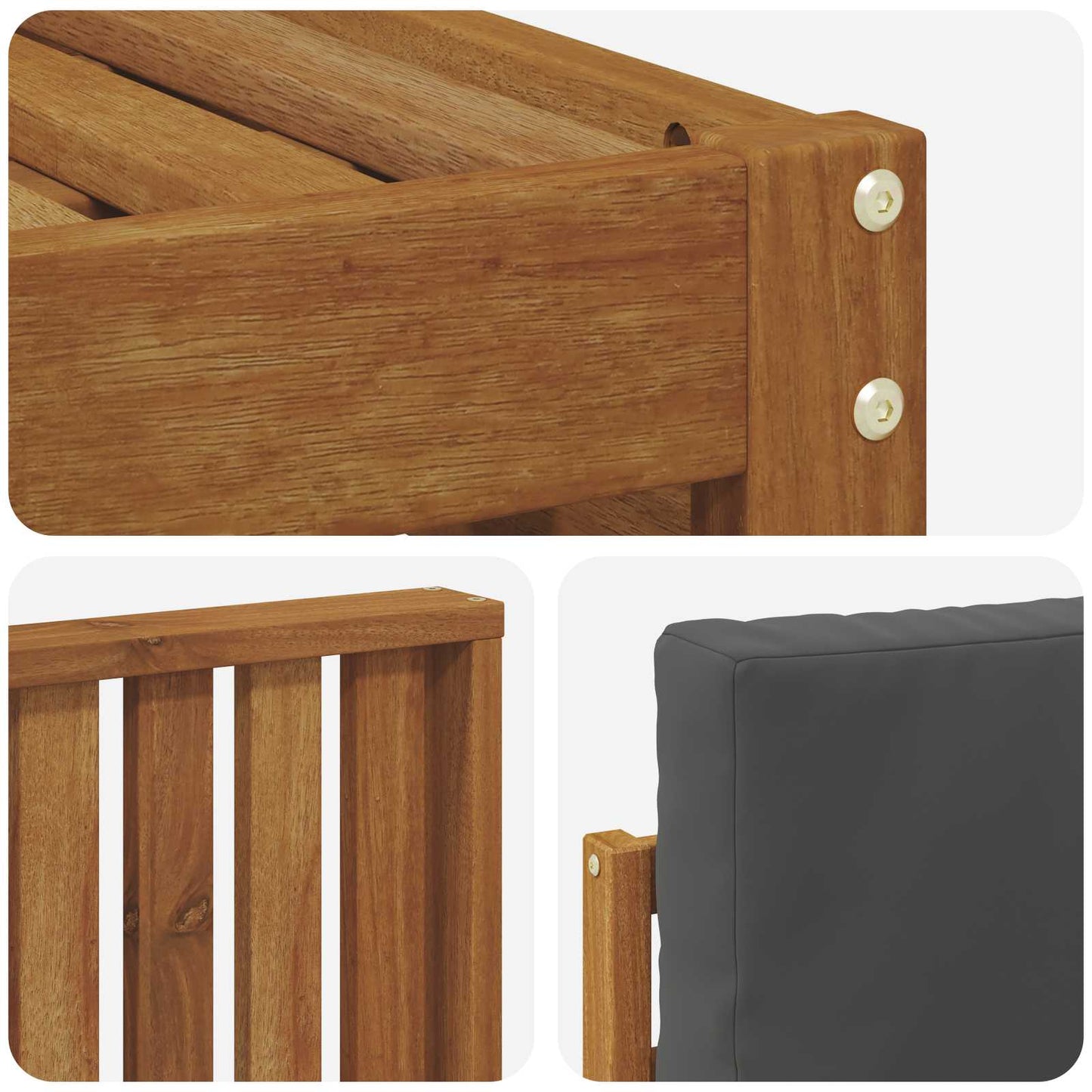 vidaXL Σειρά Καναπέ Εξωτερικού με μαξιλάρι 8 pcs Φυσικό και Ανθρακί