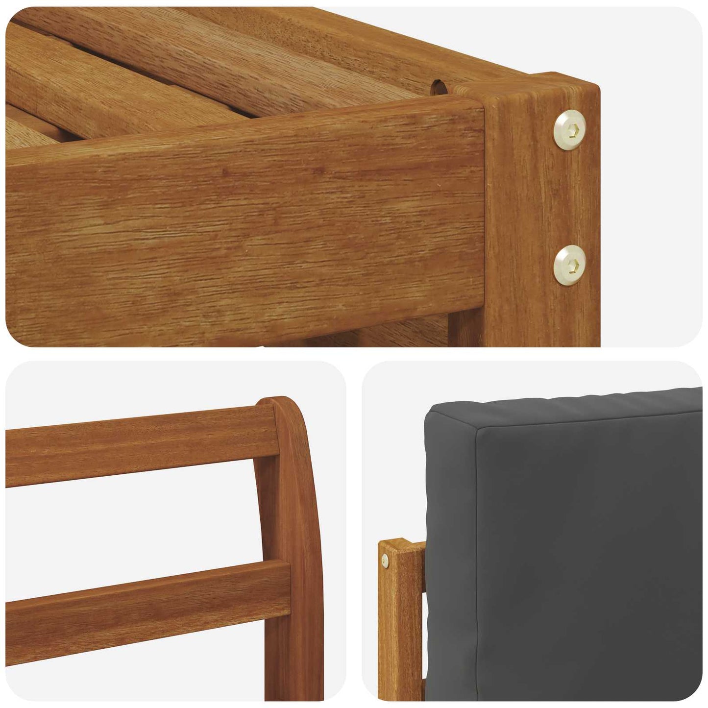 vidaXL Σειρά Καναπέ Εξωτερικού με μαξιλάρι 8 pcs Φυσικό και Ανθρακί