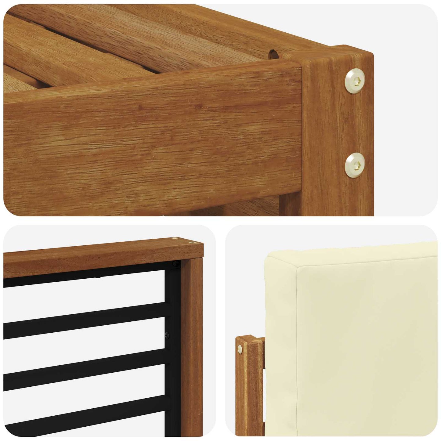 vidaXL Σειρά Καναπέ Εξωτερικού με μαξιλάρι 8 pcs Φυσικό και Κρέμα