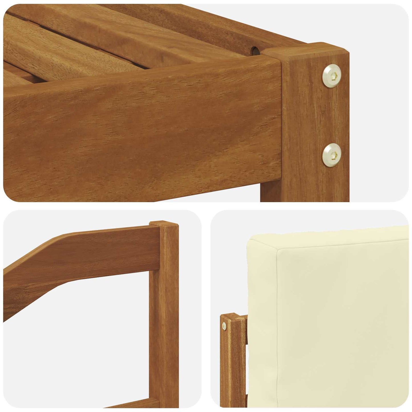 vidaXL Σειρά Καναπέ Εξωτερικού με μαξιλάρι 8 pcs Φυσικό και Κρέμα