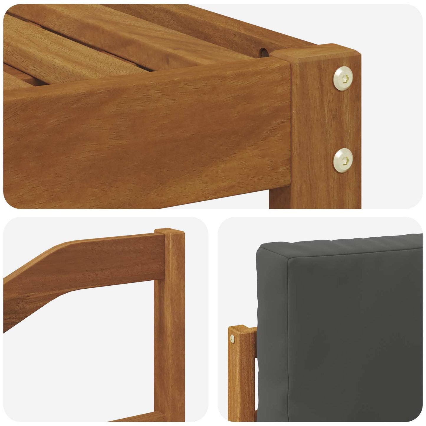 vidaXL Σειρά Καναπέ Εξωτερικού με μαξιλάρι 8 pcs Φυσικό και Ανθρακί