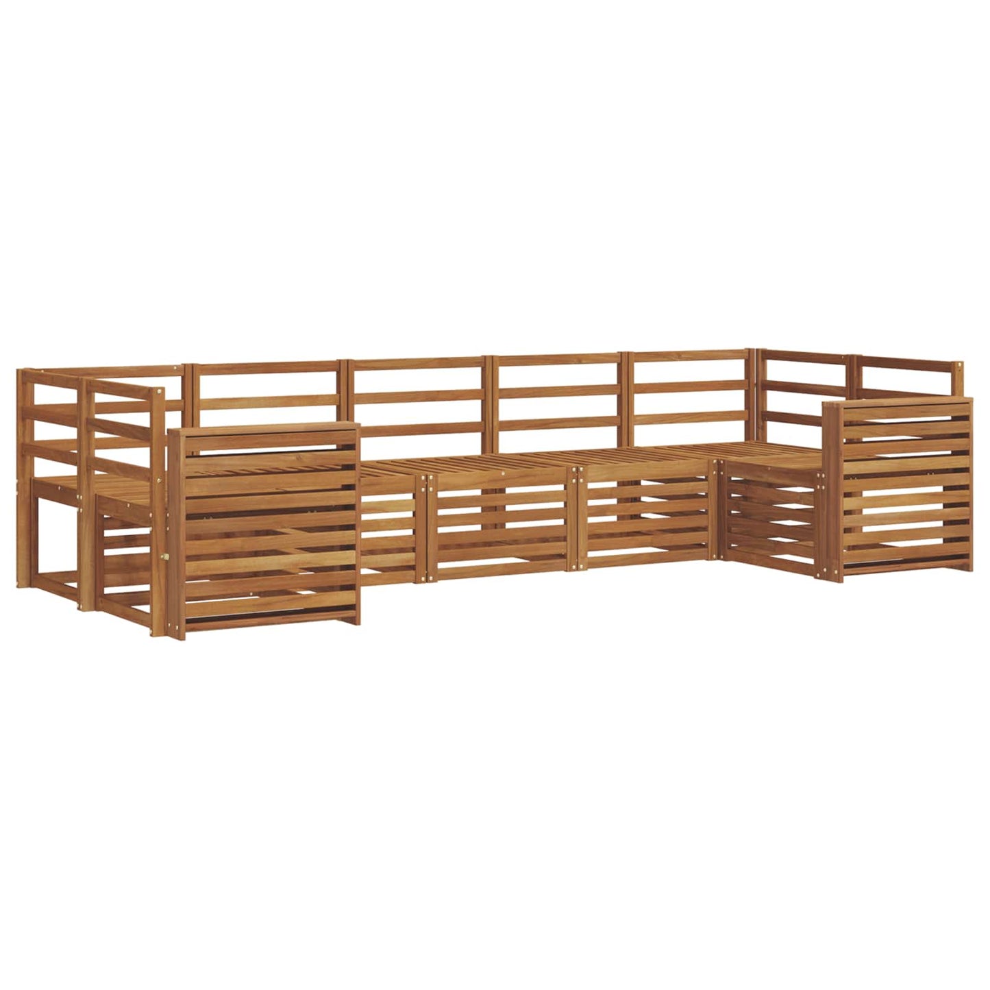 vidaXL Σαλονάκι Γωνιακού Καναπέ 7 pcs Φυσικό