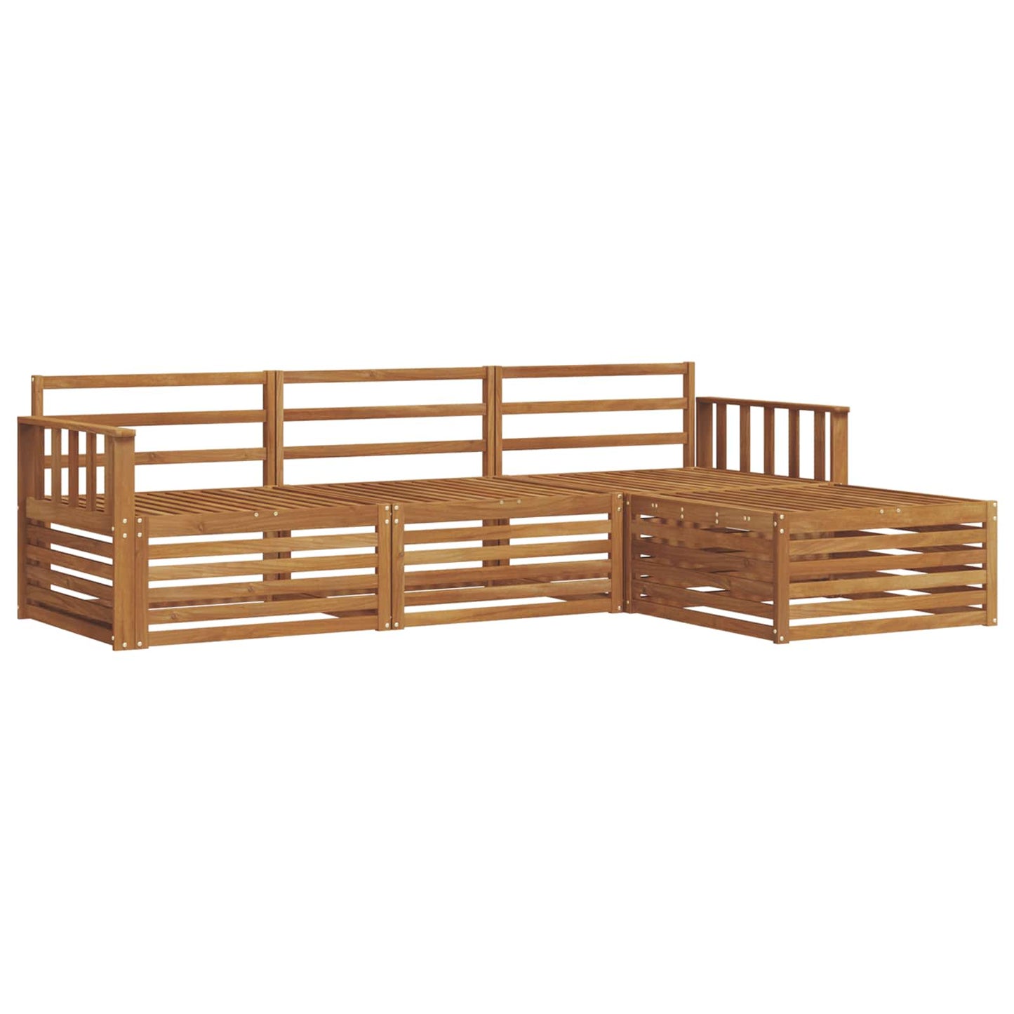 vidaXL Σειρά Καναπέ Εξωτερικού Φυσικό 249,5 x 162,5 x 73 εκ
