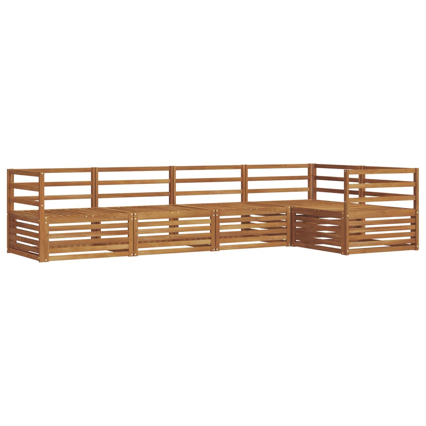 vidaXL Σειρά Καναπέ Εξωτερικού 5 pcs Φυσικό