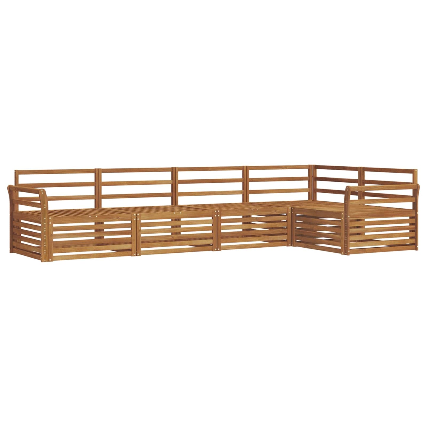 vidaXL Σειρά Καναπέ Εξωτερικού 5 pcs Φυσικό