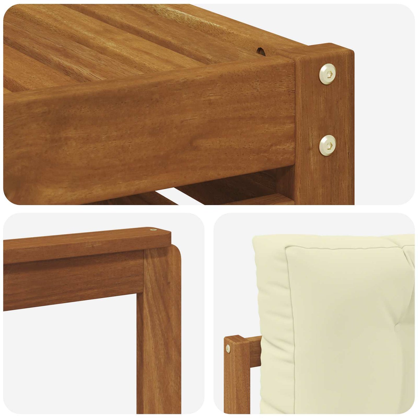 vidaXL Σειρά Καναπέ Εξωτερικού με μαξιλάρι 8 pcs Φυσικό και Κρέμα