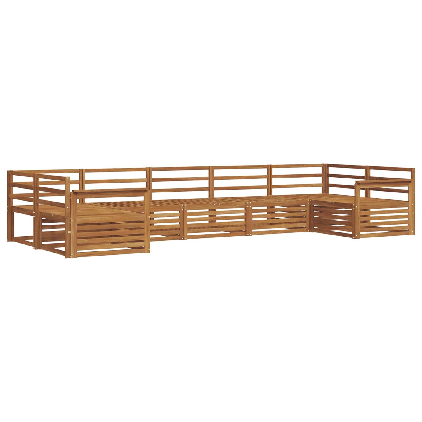 vidaXL Σειρά Καναπέ Εξωτερικού 7 pcs Φυσικό