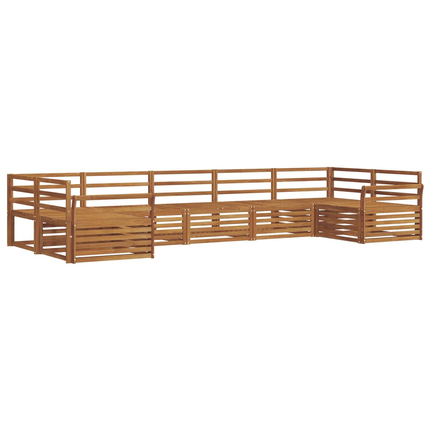 vidaXL Σειρά Καναπέ Εξωτερικού 7 pcs Φυσικό