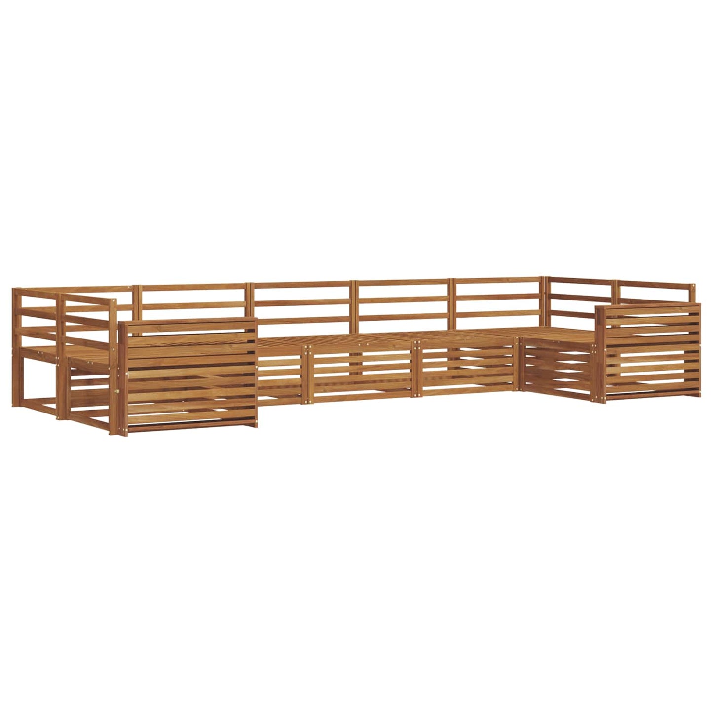 vidaXL Σειρά Καναπέ Εξωτερικού 7 pcs Φυσικό