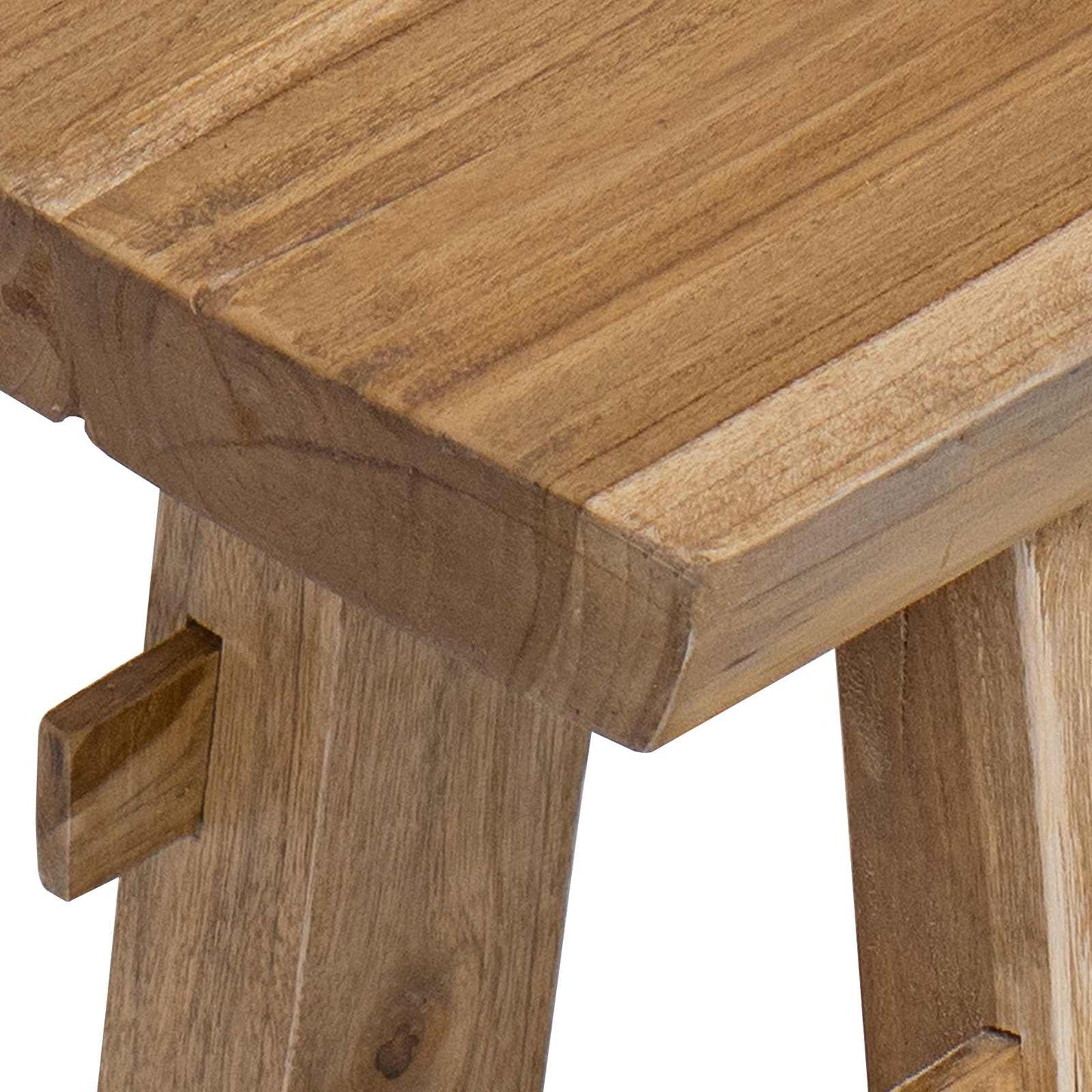 vidaXL παγκάκι Φυσικό 100 x 29 x 43,5 εκ Στερεό Ξύλο Τίκ