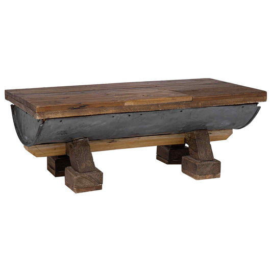 vidaXL Τραπεζάκι σαλονιού Φυσικό 90 x 50 x 35 cm ξύλο
