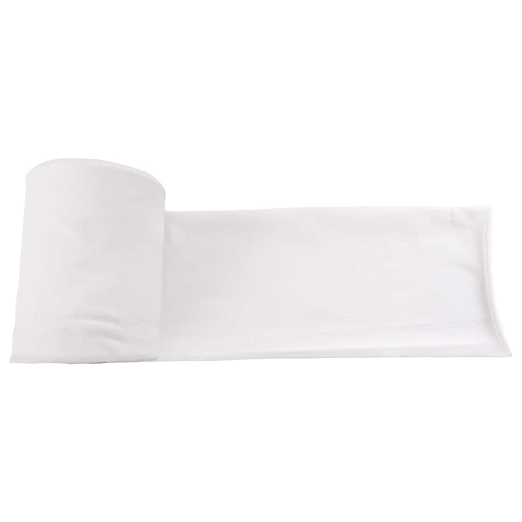 vidaXL Ρολή Υφάσματος Πολυεστέρα Λευκό Πολυεστέρας Μεσαίο Ελαφρύ