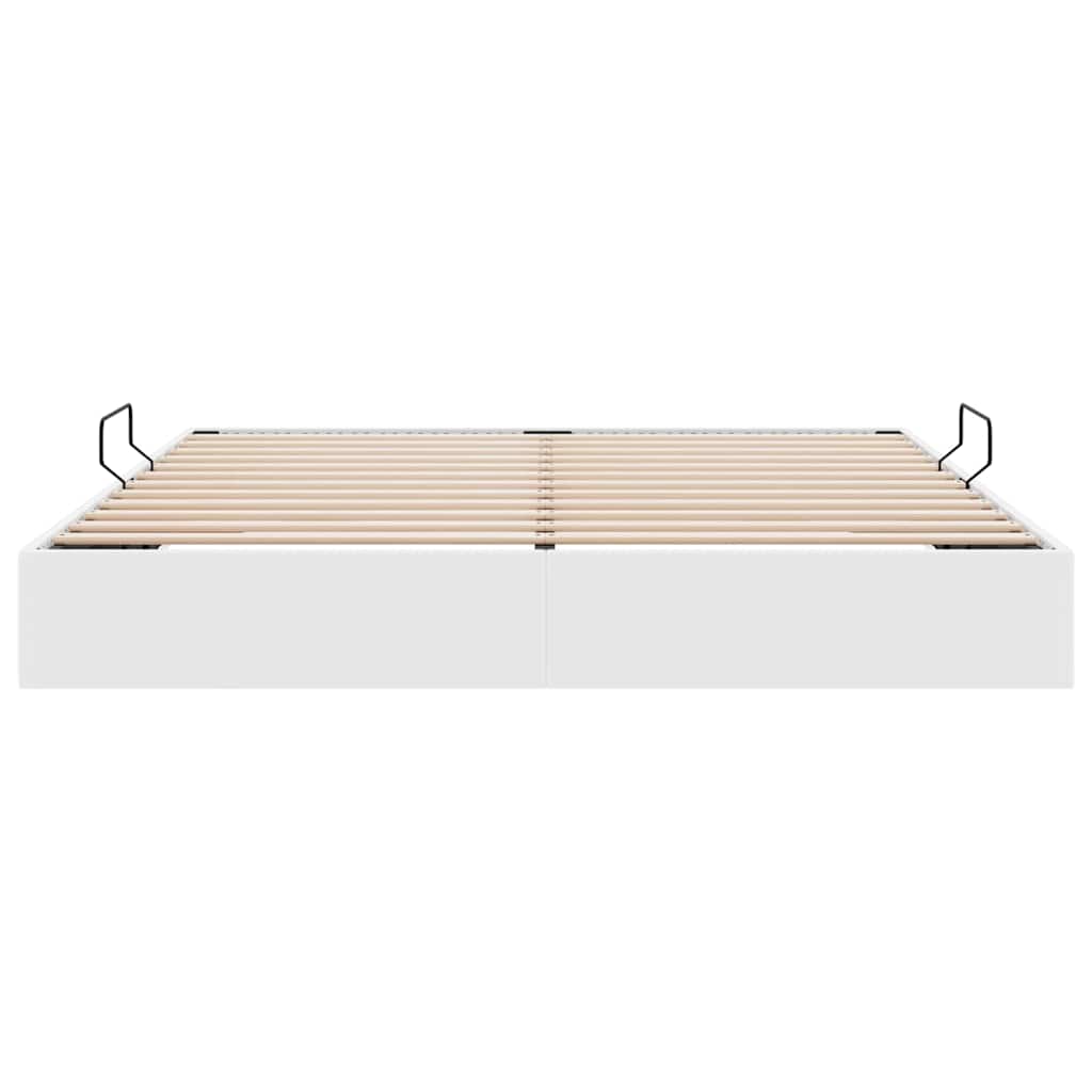 vidaXL Κρεβάτι Αποθήκης Καθαρό Λευκό 183 x 213 cm Τεχνητό δέρμα