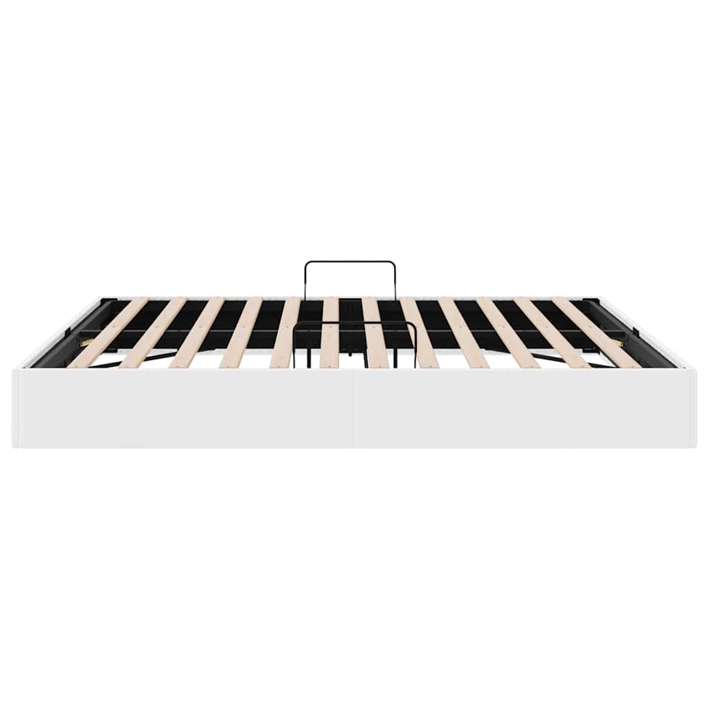 vidaXL Κρεβάτι Αποθήκης Καθαρό Λευκό 183 x 213 cm Τεχνητό δέρμα