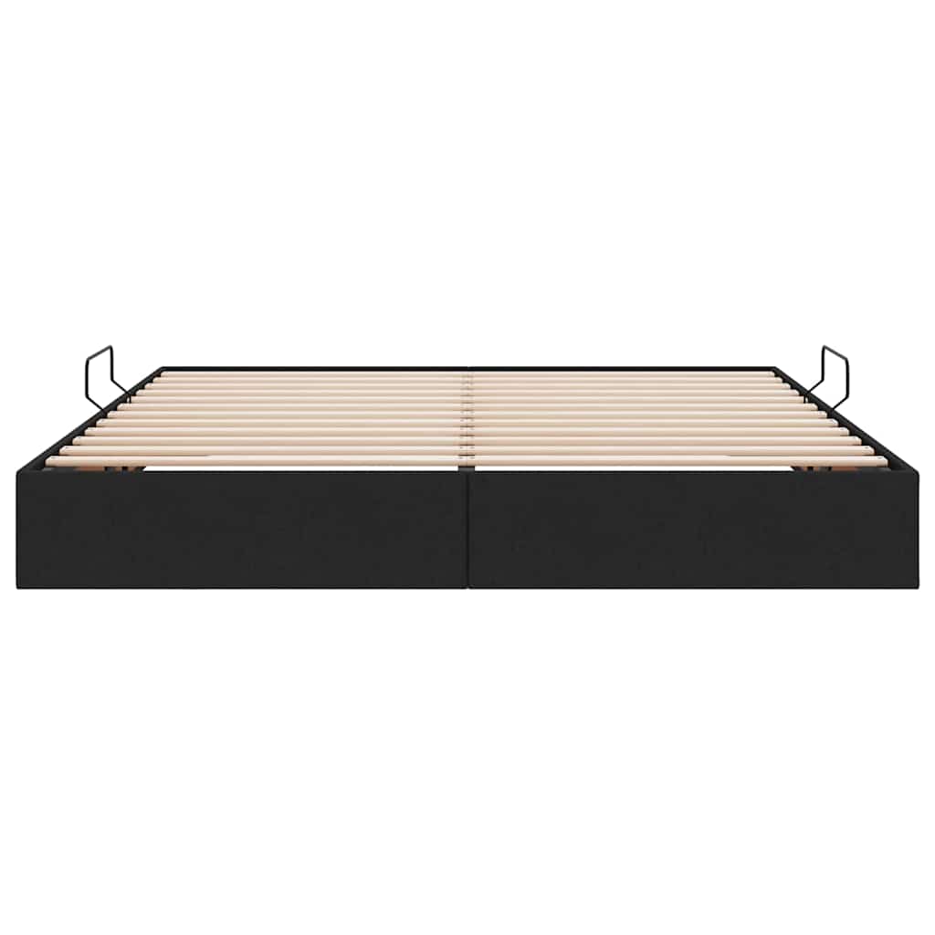 vidaXL Κρεβάτι Αποθήκης με αποθήκευση Μαύρο 180 x 200 cm Ύφασμα