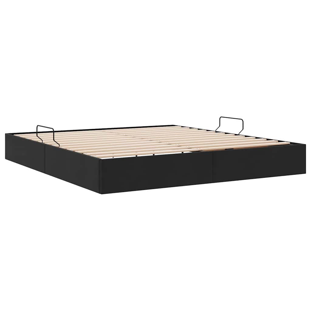 vidaXL Κρεβάτι Αποθήκης με αποθήκευση Μαύρο 180 x 200 cm Βελούδο