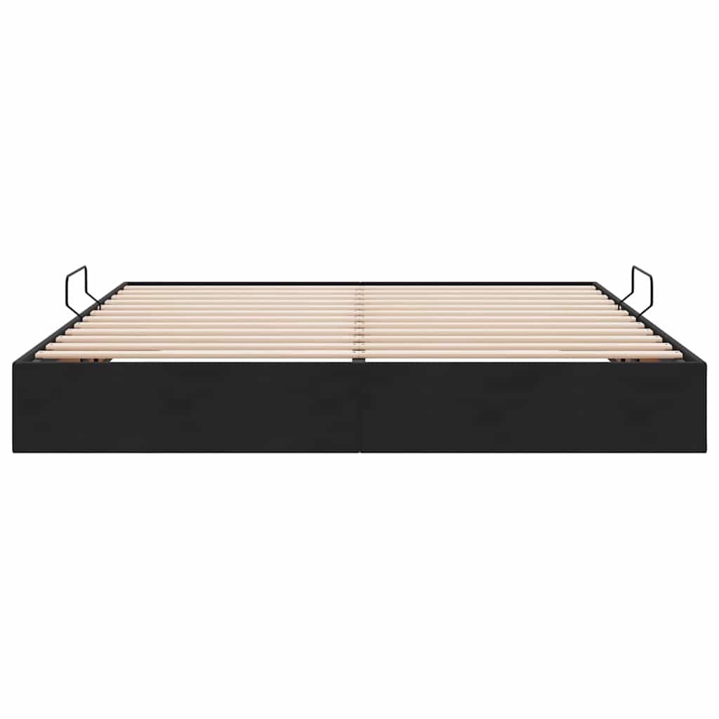 vidaXL Κρεβάτι Αποθήκης με αποθήκευση Μαύρο 180 x 200 cm Βελούδο