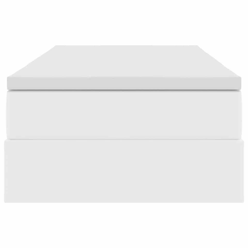 vidaXL Κρεβάτι με αποθηκευτικό χώρο και στρώμα Λευκό 90 x 200 cm