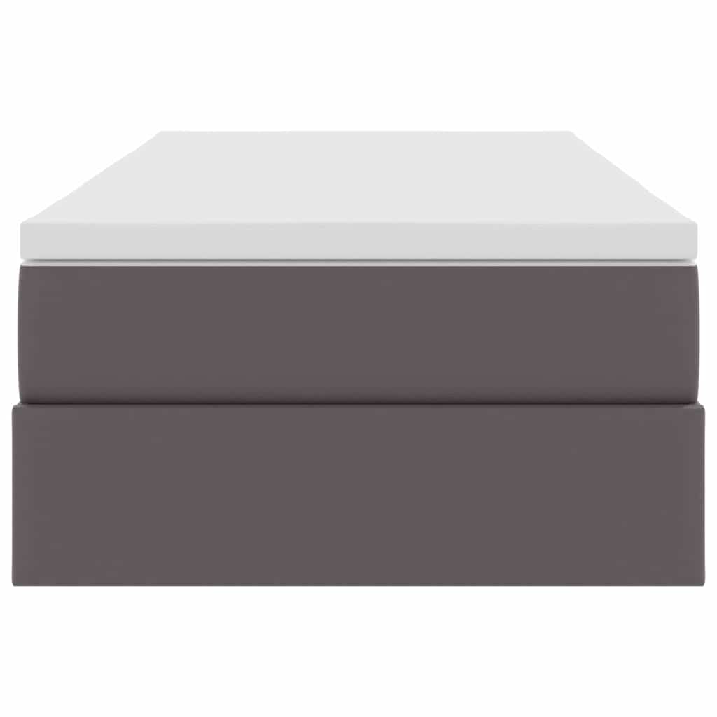 vidaXL Κρεβάτι με αποθηκευτικό χώρο και στρώμα Γκρι 100 x 200 cm