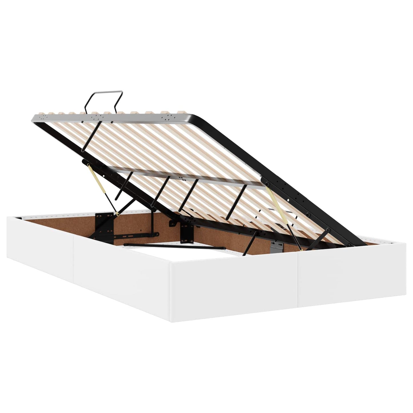 vidaXL Κρεβάτι με αποθηκευτικό χώρο και στρώμα Λευκό 120 x 190 cm