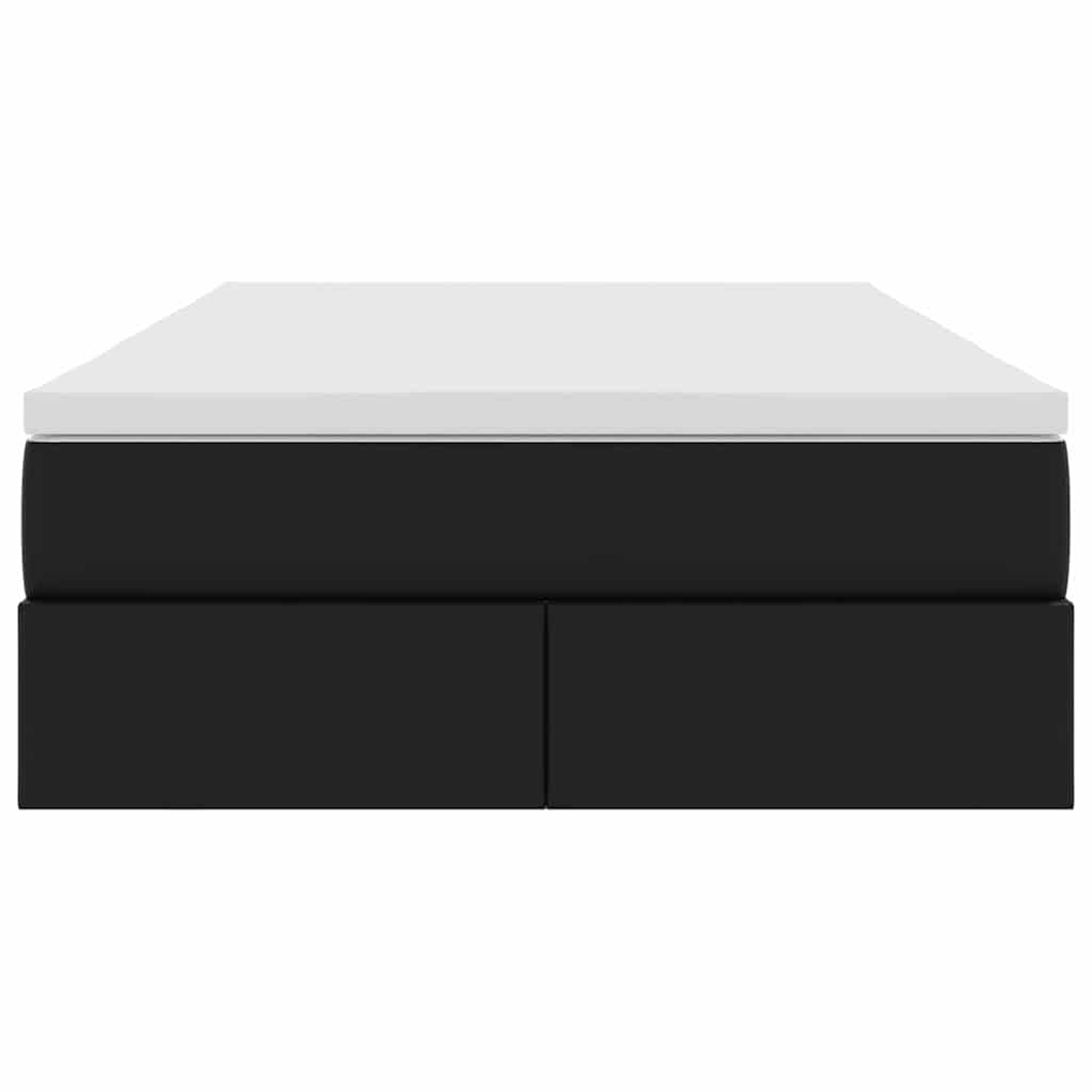 vidaXL Κρεβάτι με αποθηκευτικό χώρο και στρώμα Μαύρο 120 x 200 cm