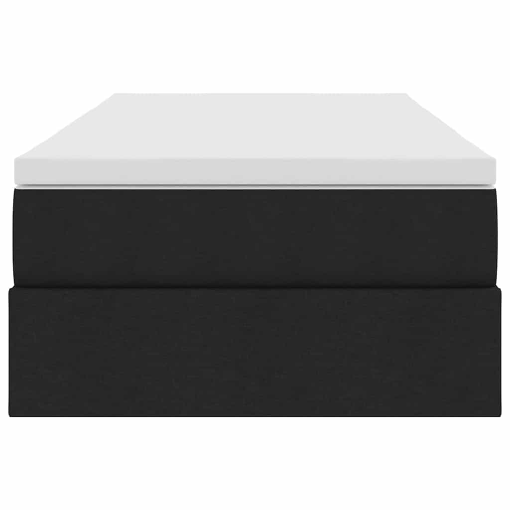 vidaXL Κρεβάτι με αποθηκευτικό χώρο και στρώμα Μαύρο 90 x 190 cm
