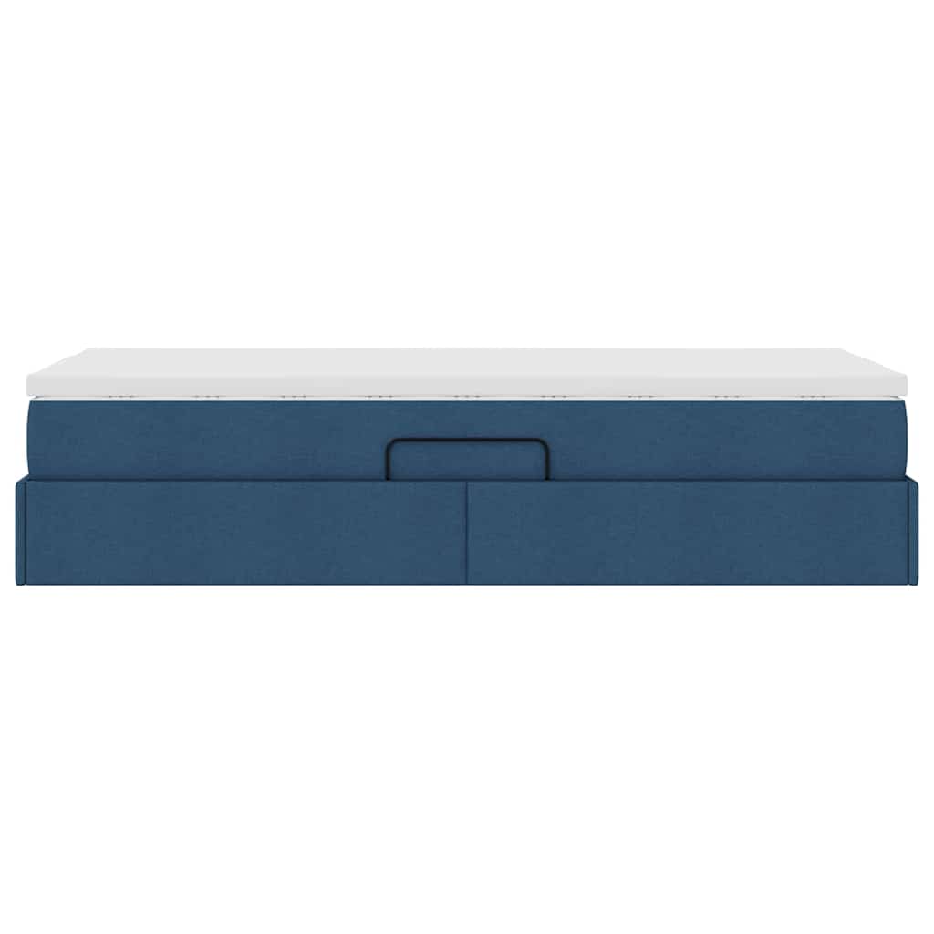 vidaXL Κρεβάτι με αποθηκευτικό χώρο και στρώμα Μπλε 90 x 200 cm