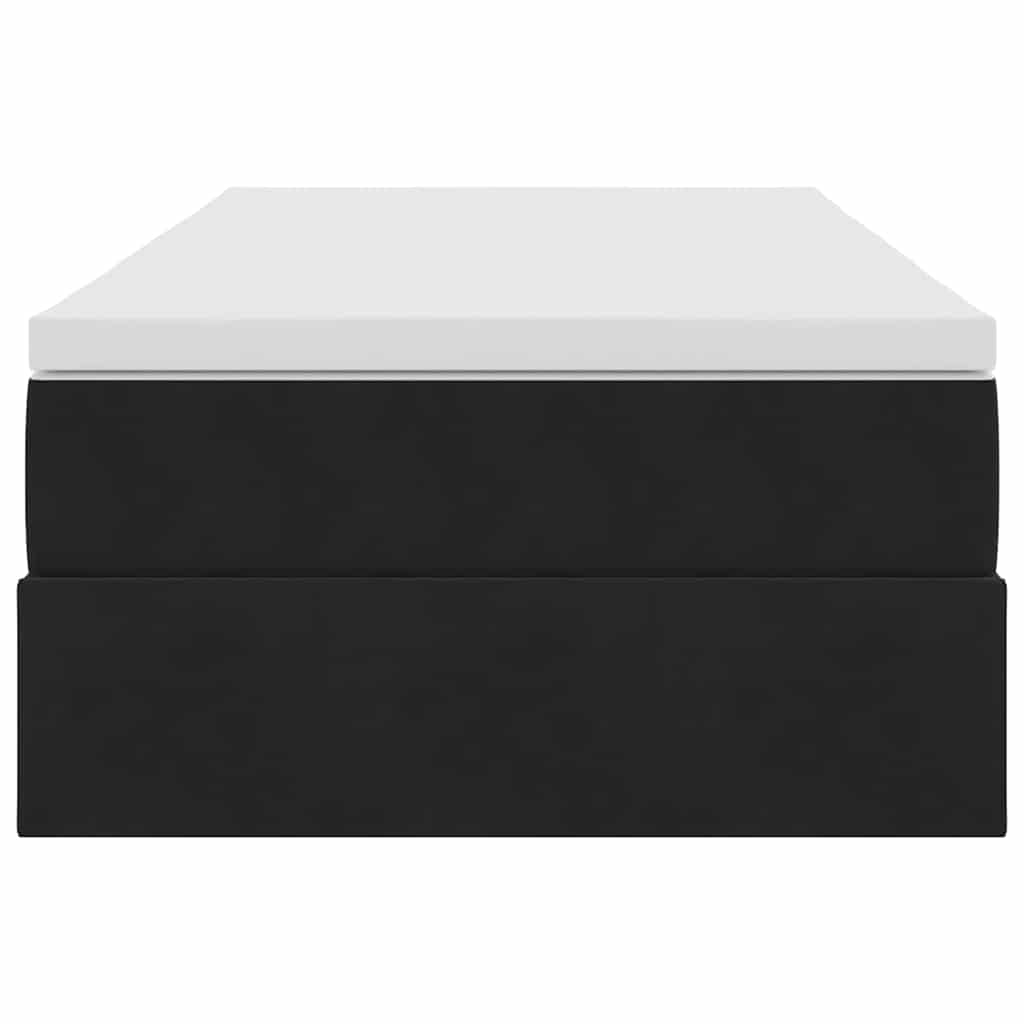 vidaXL Κρεβάτι με αποθηκευτικό χώρο και στρώμα Μαύρο 100 x 200 cm