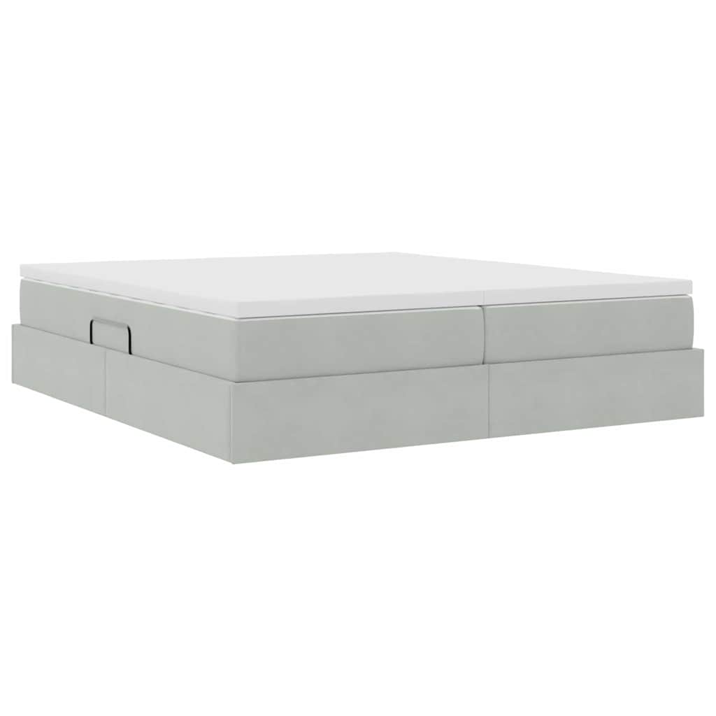 vidaXL Κρεβάτι με αποθηκευτικό χώρο και στρώμα 180 x 200 cm Βελούδο