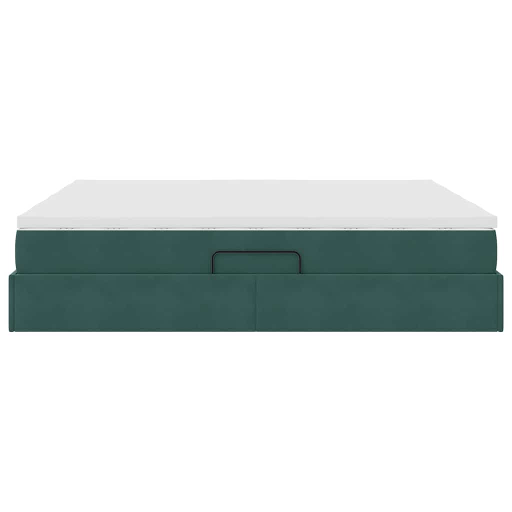 vidaXL Κρεβάτι με αποθηκευτικό χώρο και στρώμα 180 x 200 cm Βελούδο