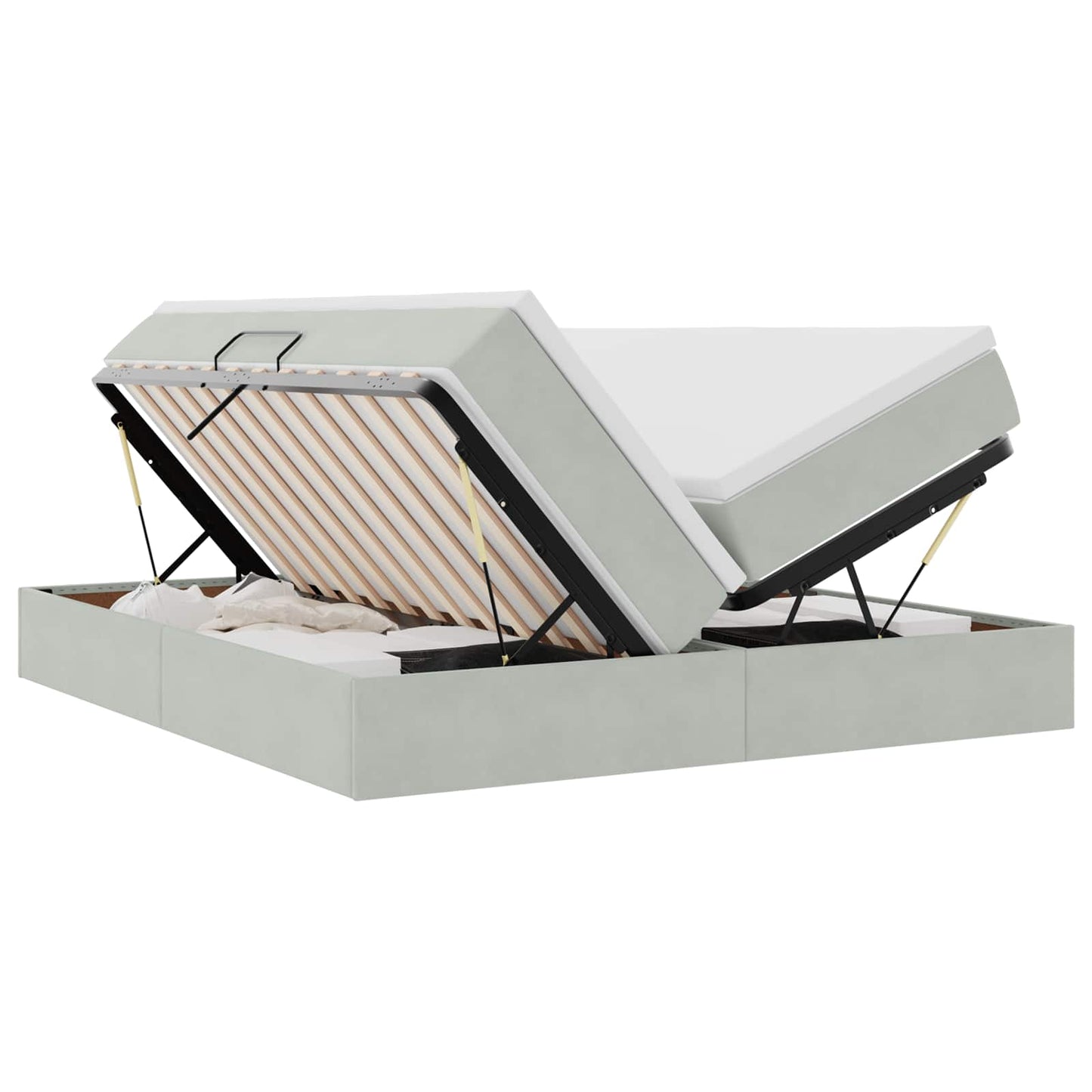 vidaXL Κρεβάτι με αποθηκευτικό χώρο και στρώμα 200 x 200 cm Βελούδο