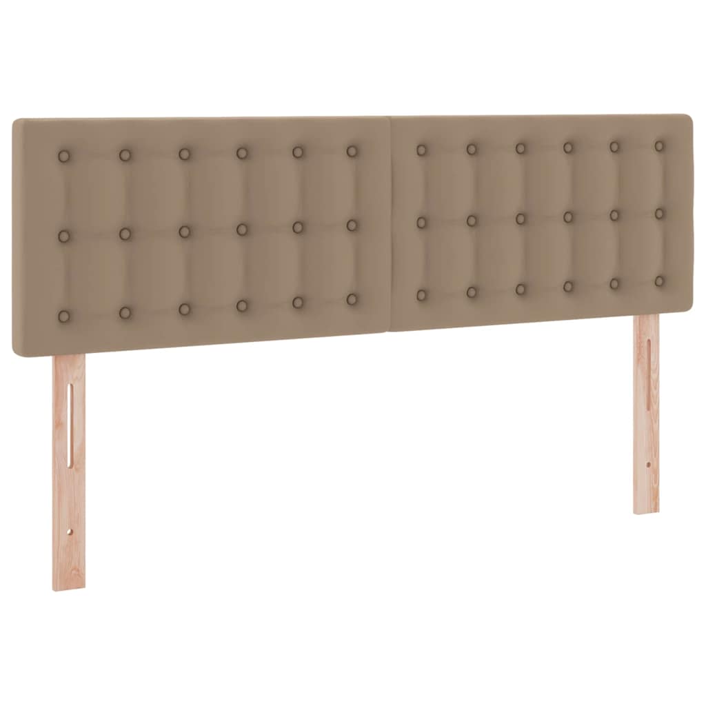 vidaXL Κρεβάτι με αποθηκευτικό χώρο και στρώμα Καπουτσίνο 140 x 190 cm