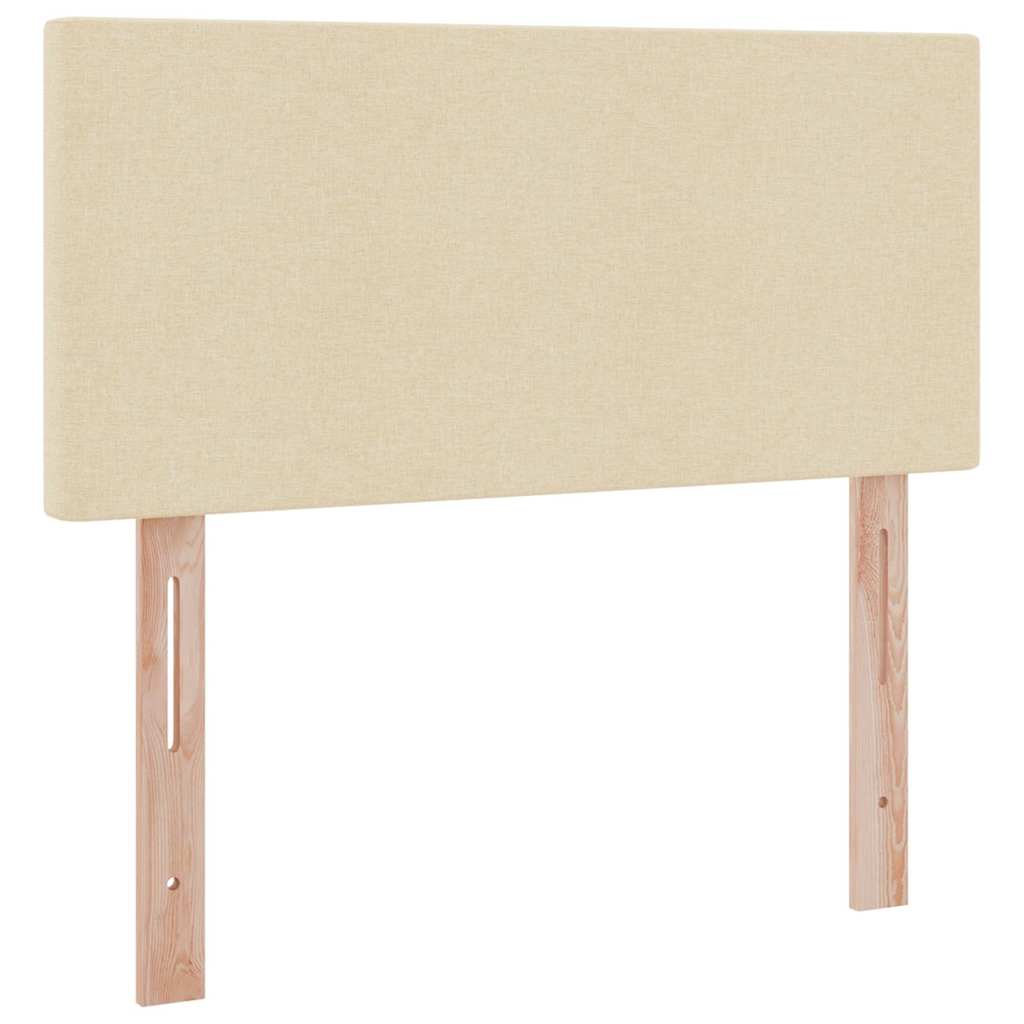 vidaXL Κρεβάτι με αποθηκευτικό χώρο και στρώμα Κρέμ 90 x 190 cm