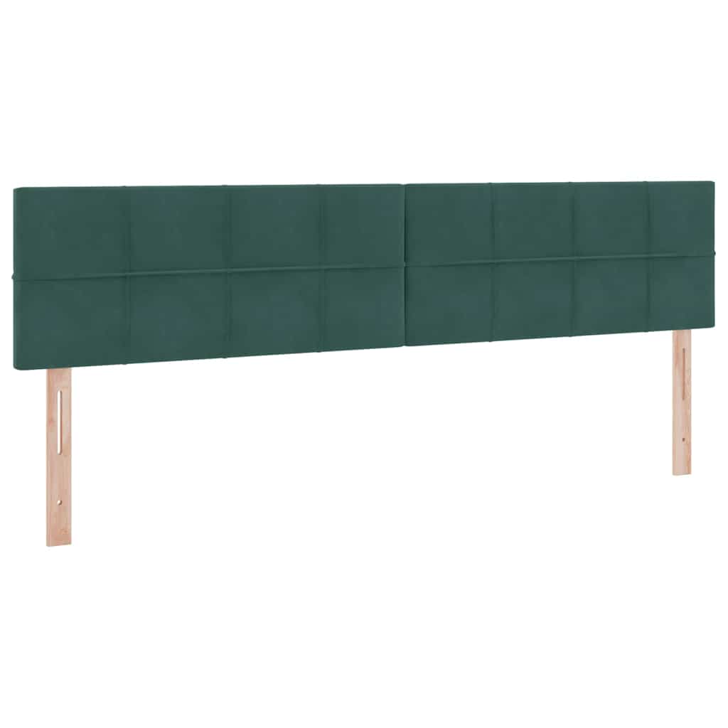 vidaXL Κρεβάτι Αποθήκης Σκούρο Πράσινο 200 x 200 cm Βελούδο