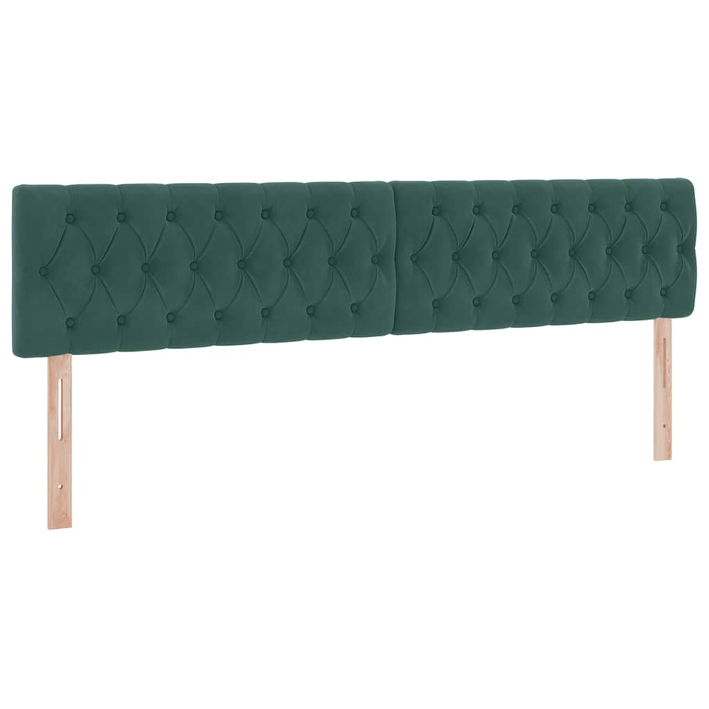 vidaXL Κρεβάτι Αποθήκης Σκούρο Πράσινο 200 x 200 cm Βελούδο