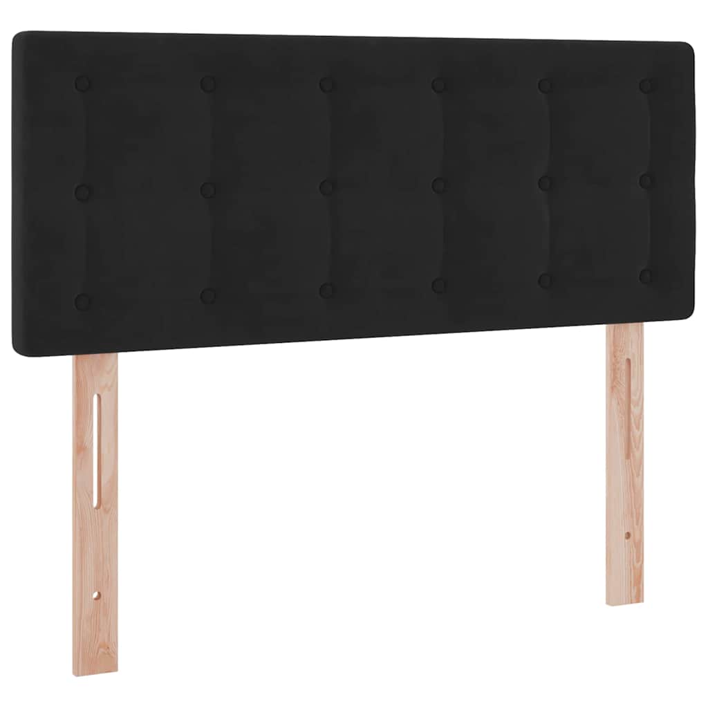 vidaXL Κρεβάτι Αποθήκης με στρώμα Μαύρο 120 x 200 cm Βελούδο