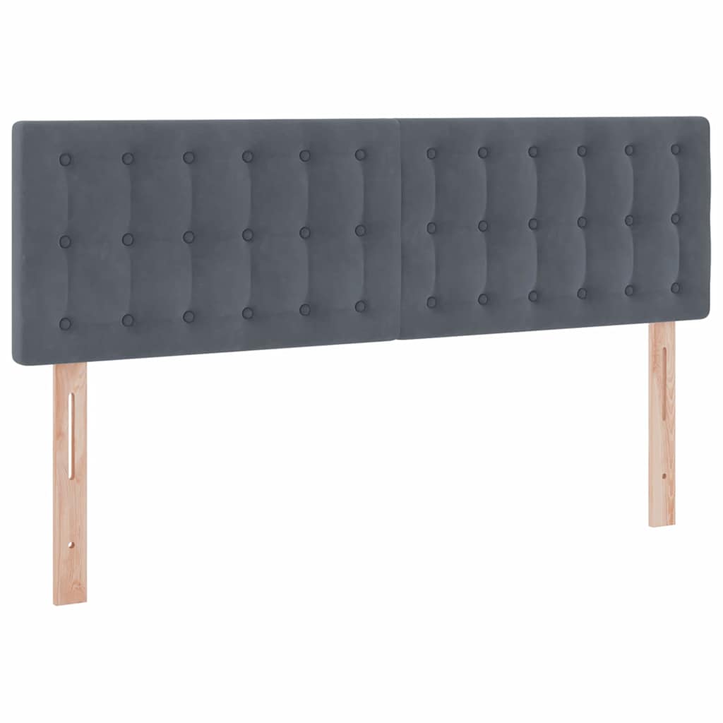 vidaXL Κρεβάτι Αποθήκης με στρώμα Σκούρο Γκρι 140 x 200 cm Βελούδο