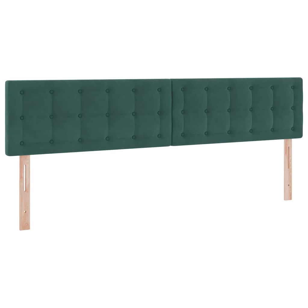 vidaXL Κρεβάτι Αποθήκης Σκούρο Πράσινο 200 x 200 cm Βελούδο