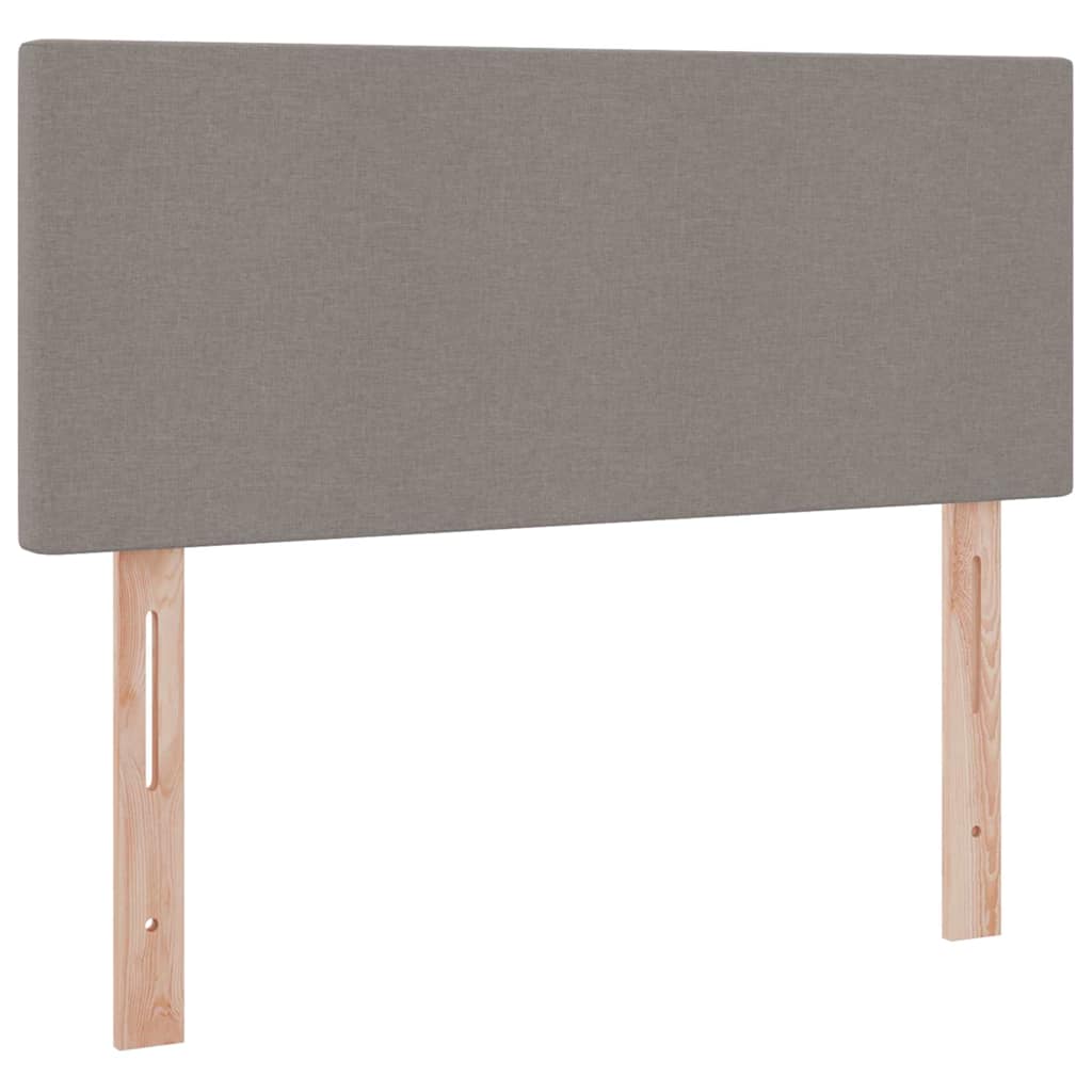 vidaXL LED Κρεβάτι αποθήκευσης με στρώμα Taupe 120 x 200 cm Ύφασμα