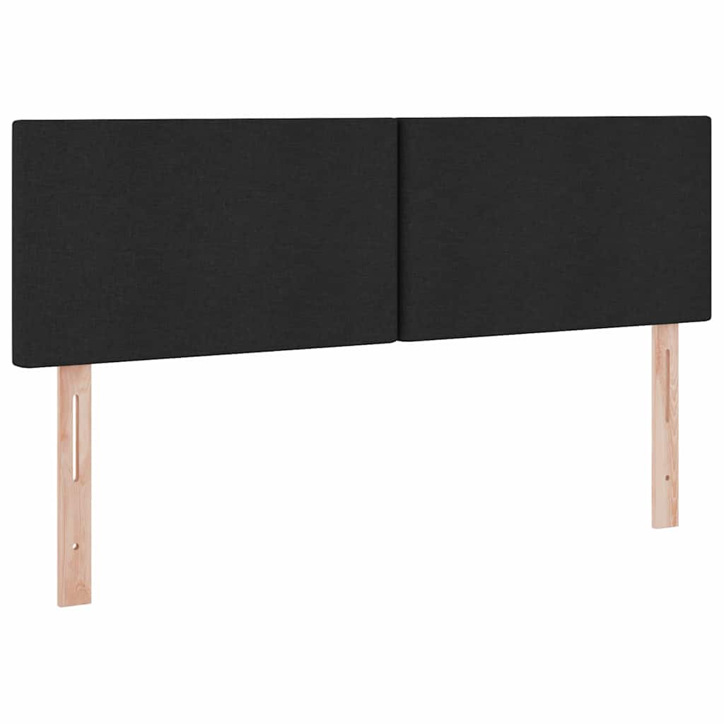 vidaXL LED Κρεβάτι αποθήκευσης με στρώμα Μαύρο 140 x 190 cm Ύφασμα