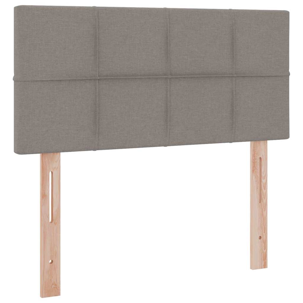 vidaXL LED Κρεβάτι αποθήκευσης με στρώμα Taupe 100 x 200 cm Ύφασμα